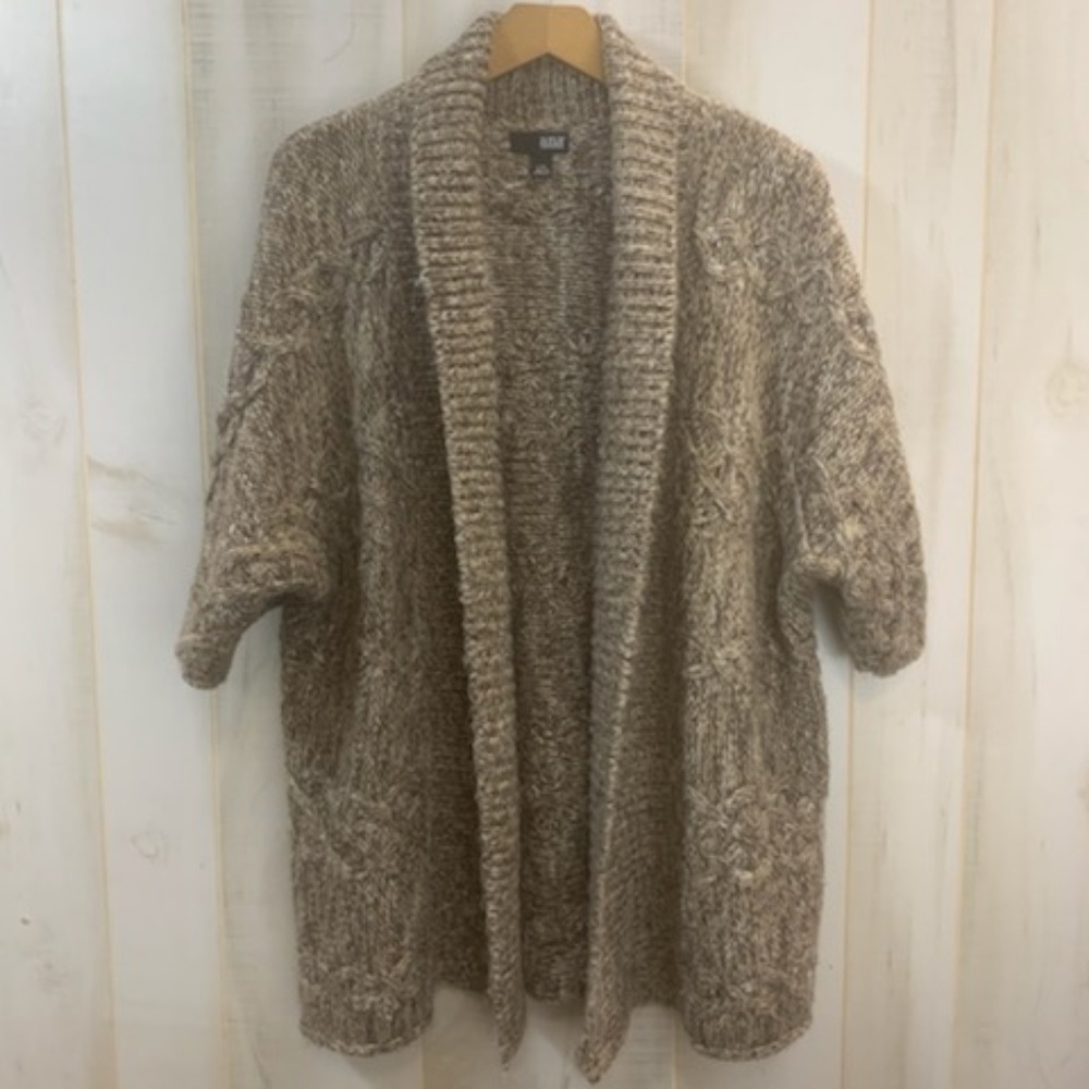 A.N.A Brown Heathered Open Tunic Sweater L/XL